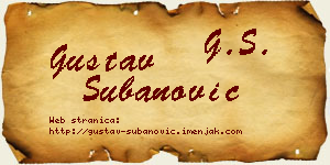 Gustav Subanović vizit kartica